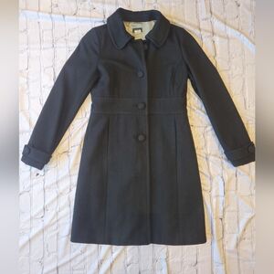 J. Crew Classic Black Trench Coat